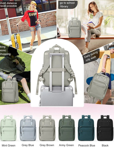 Girl's School Bag Laptop Backpacks Women's Commuter Nylon Informal Backpack, Casual Youth School Bookbag 2024 College Backpack