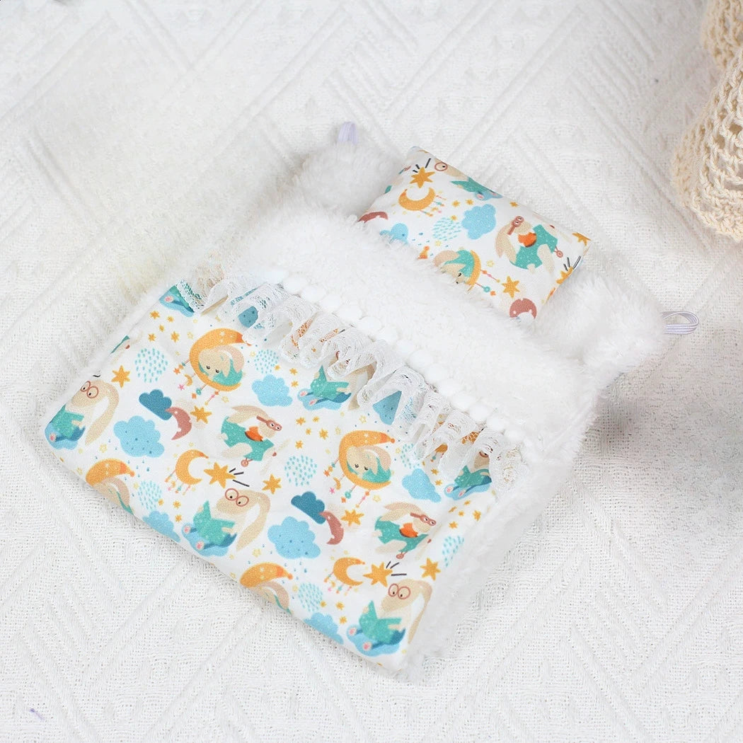 Doll Bed for Ropa Labubu V3 V4 Bed Pillows Sleeping Bag Pajama blindfold 1/12 BJD GSC Body9 DOD YMY Obitsu11 Doll Accessories