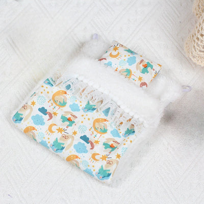 Doll Bed for Ropa Labubu V3 V4 Bed Pillows Sleeping Bag Pajama blindfold 1/12 BJD GSC Body9 DOD YMY Obitsu11 Doll Accessories