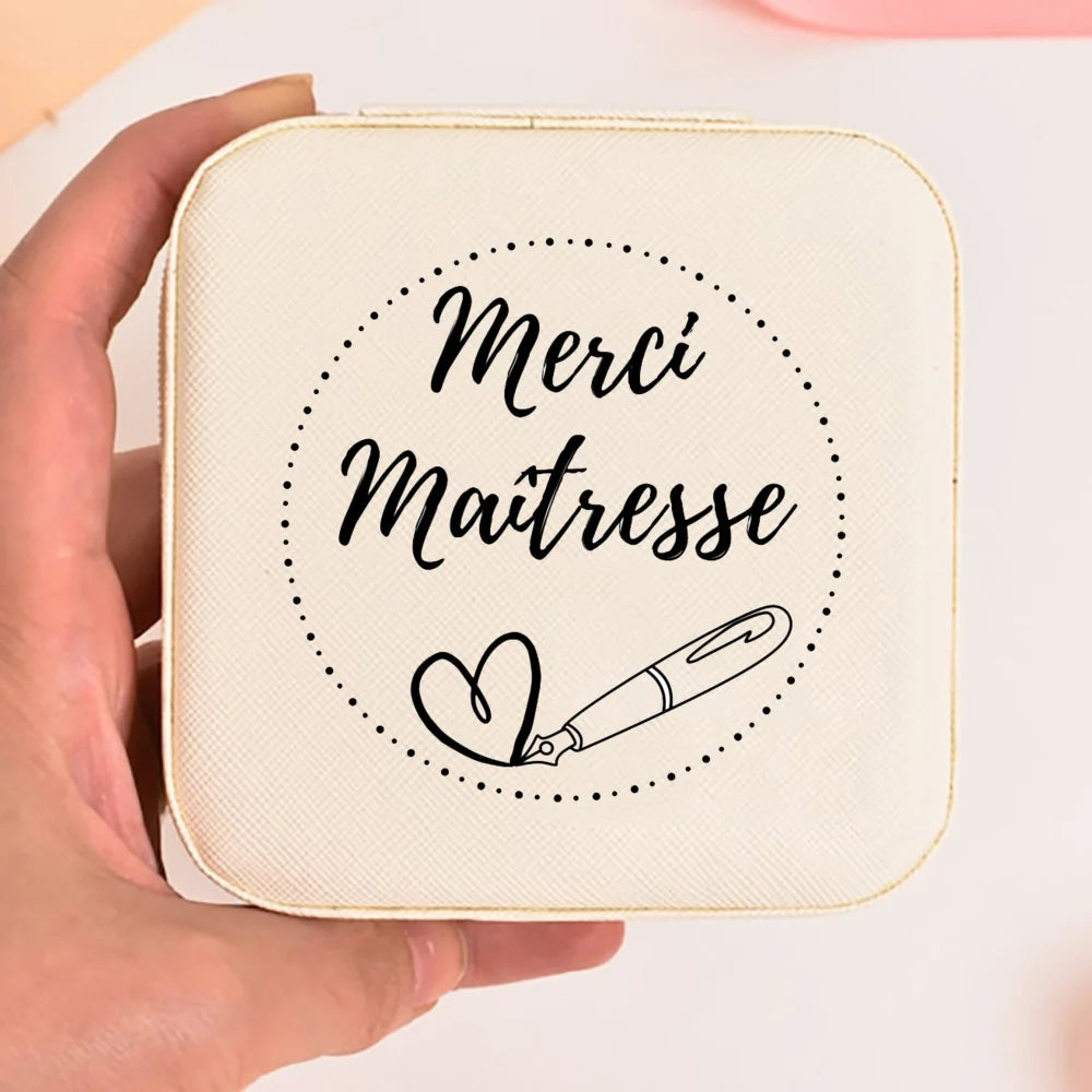 Thank You Mistress for This Great Year Jewelry Organizer Teacher's Day Gift for Her Garland Alphabet Jewelry Box Thanks teacher