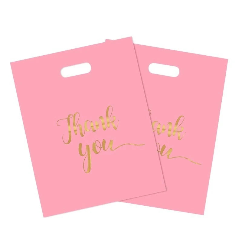 100PCS Thank You Gift Bags Candy Cookie Packaging Bag for Wedding Birthday Party Small Business Candy Pastry Store Packaging