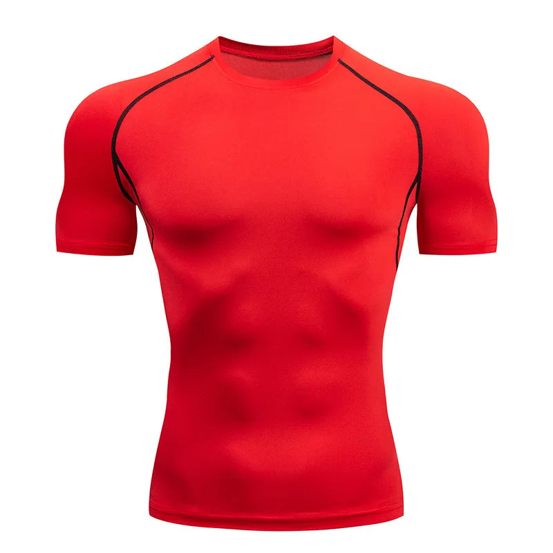 Sport T Shirt Men Quick Dry Short Sleeve Sport Tee Tops Gym Fitness Compression Shirt Training Running T-Shirt Men Rashgard - The world bestselling 