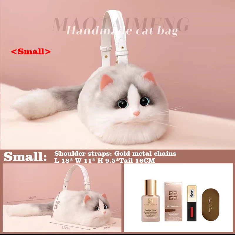 Handmade Cat Doll Bag Girl To Girl Birthday Gift Go Heart Niche Senior Practical Cat Bag A Variety of Ways To Use Cute Cat Bag