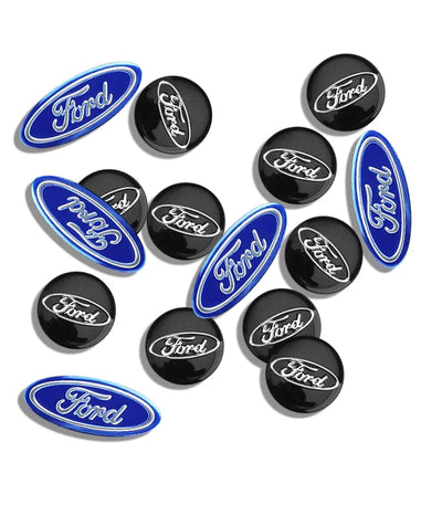 New Car Remote Control Emblem Logo Key Sticker For Ford Raptor Fiesta Focus 2 3 4 Mondeo Ecosport Mustang Fusion Accessories
