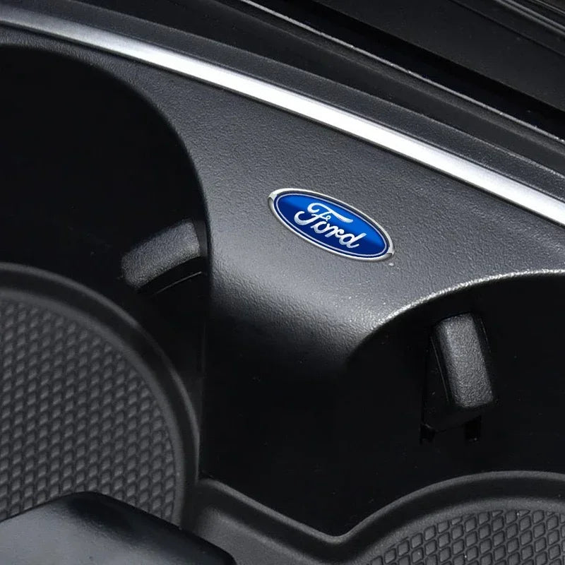 Car Logo Door Handle Sticker Auto One-click Start Button Decal For Ford Kuga Focus Fiesta Ecosport Mondeo Fusion Transit Pendant