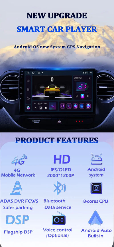 Android Auto Carplay For Citroen C2 C3 2001 2003 - 2010 Car Radio Multimedia Video Player WiFi GPS Navigation DSP Stereo