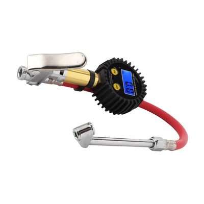 Tire Inflator Air Line Tyre Pump W/Digital Pressure Gauge Tester Universal for Car Motorcycle 3‑200PSI