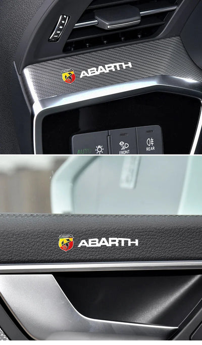 3D Metal Car Interior Dekoration Stickers Badges Auto Styling Decals For Abbas Abarth Punto 124/125/500 Stilo Ducato Car