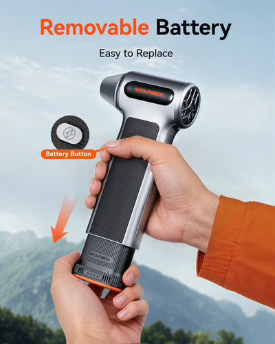 WOLFBOX MF200 Electric Air Duster Air Blower-320g Wind Pressure, Rechargeable 3-Gear Brushless Motor for Car/PC/Home/Outdoor