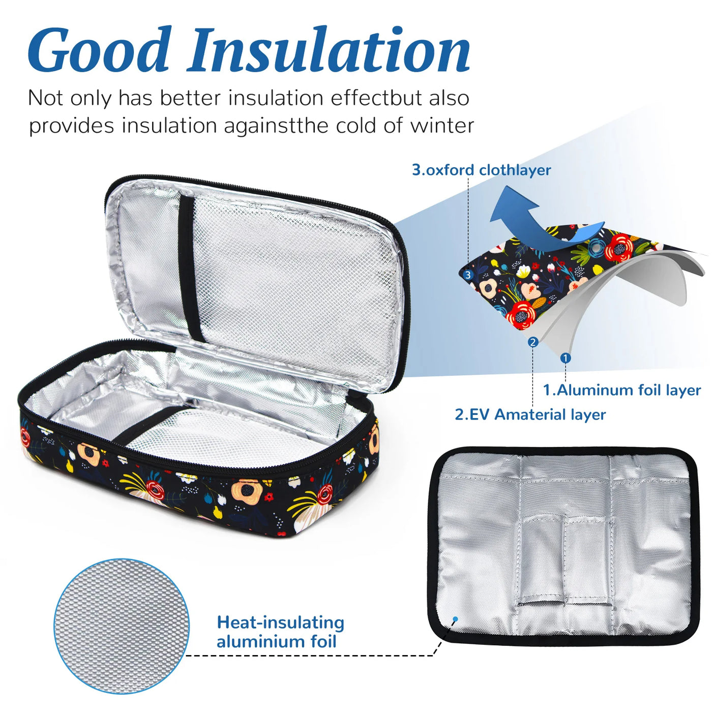 Large Portable Insulin Cooler Travel Bag - Lightweight, Durable Design for Outdoor Camping and Travel