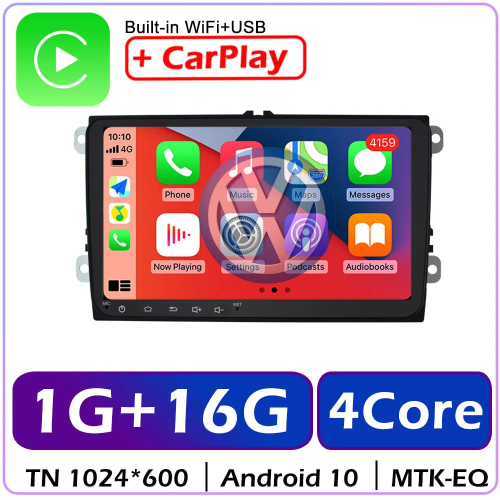 Car Android For VW Volkswagen Golf Polo Tiguan Passat b6 SEAT leon Skoda yeti Octavia Multimedia player 2 Din Car Radio CarPlay
