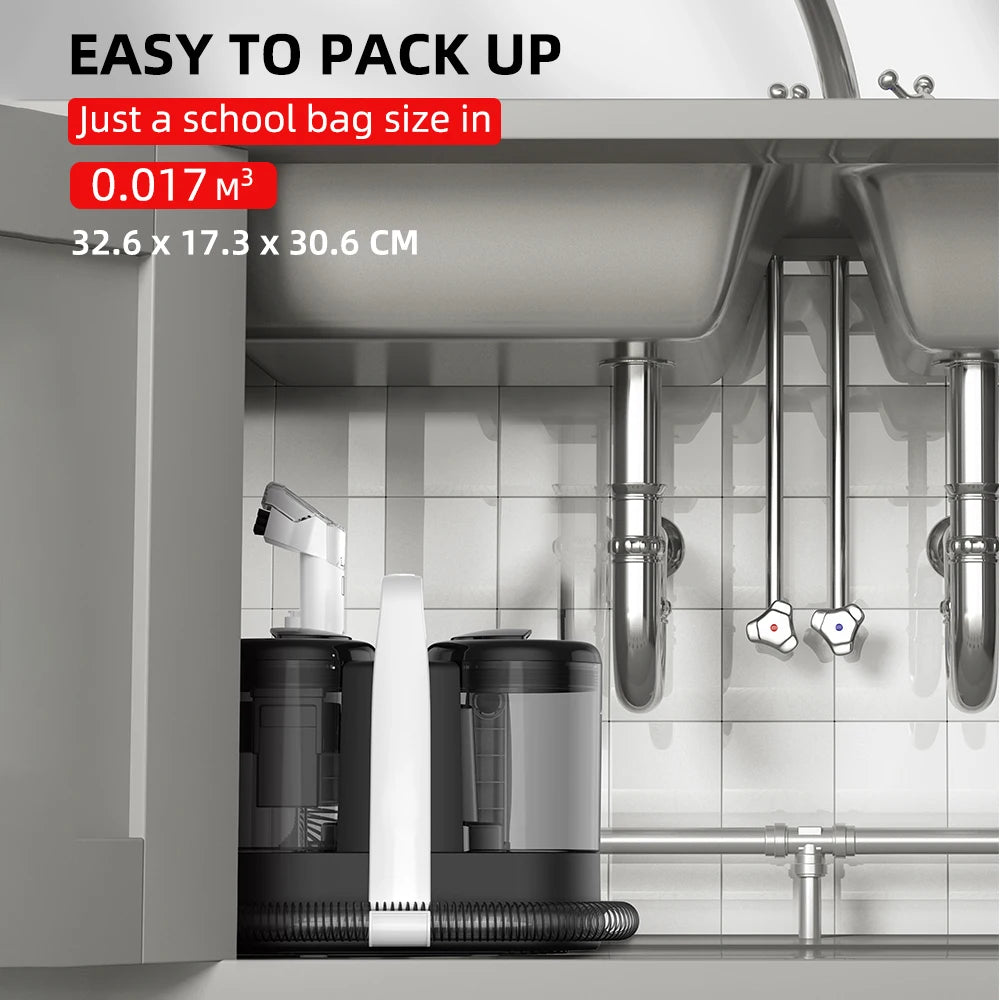 Handheld Carpet Cleaner 600W 15KPa Portable Spot Cleaner for Car Sofa Pet Hair Spray Suction Upholstery Integrated Clean Machine