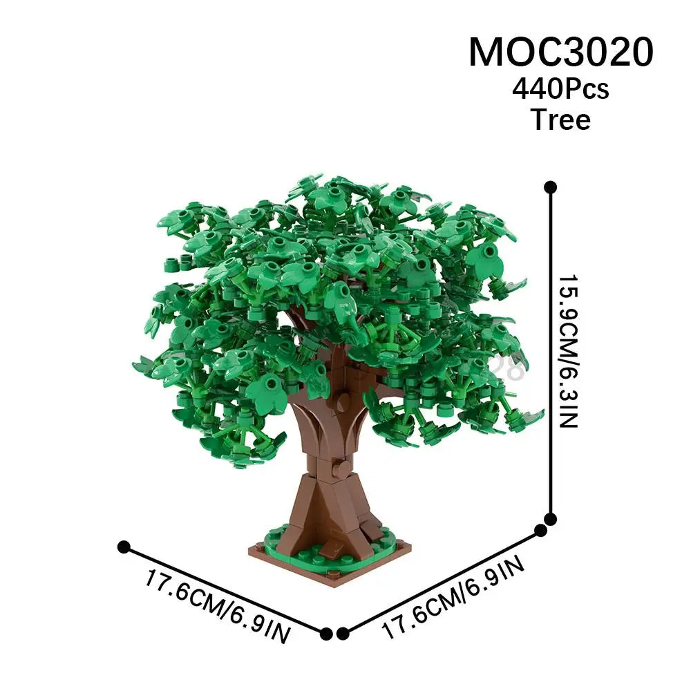 MOOXI City farm MOC Parts Figures Building Blocks Set Plant Tree Leaf Flower Grass Garden Model Friends Bricks Toys For Children