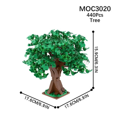 MOOXI City farm MOC Parts Figures Building Blocks Set Plant Tree Leaf Flower Grass Garden Model Friends Bricks Toys For Children