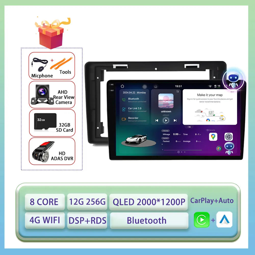 Android Auto Carplay For Citroen C2 C3 2001 2003 - 2010 Car Radio Multimedia Video Player WiFi GPS Navigation DSP Stereo