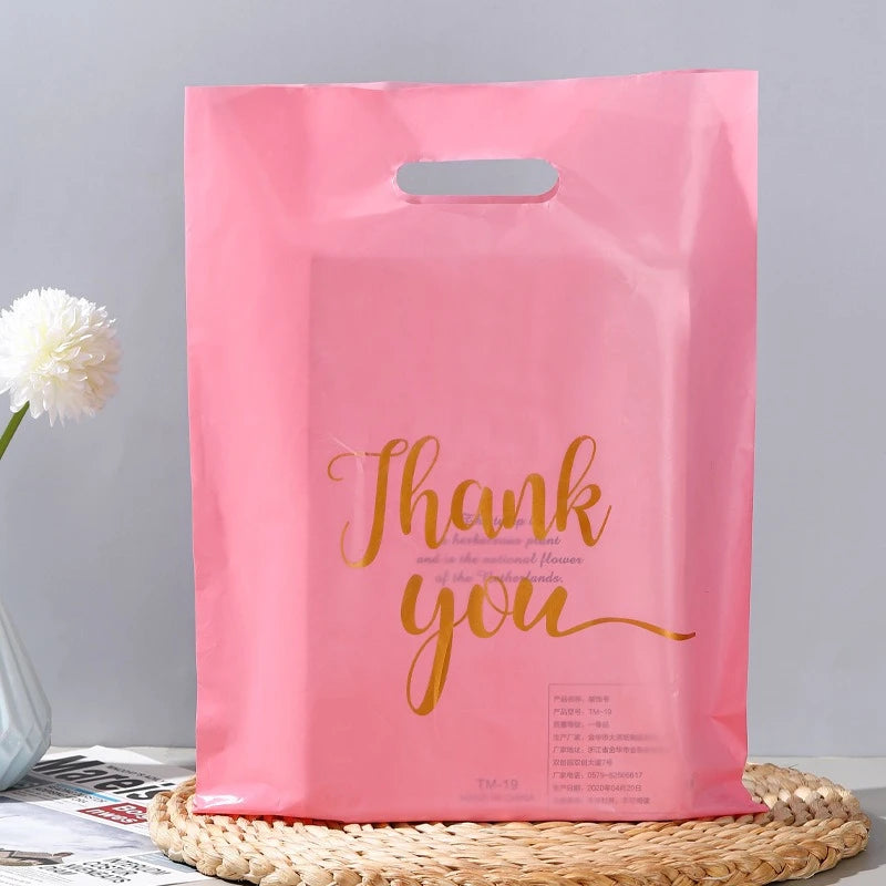 100PCS Thank You Gift Bags Candy Cookie Packaging Bag for Wedding Birthday Party Small Business Candy Pastry Store Packaging