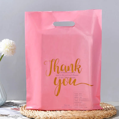 100PCS Thank You Gift Bags Candy Cookie Packaging Bag for Wedding Birthday Party Small Business Candy Pastry Store Packaging