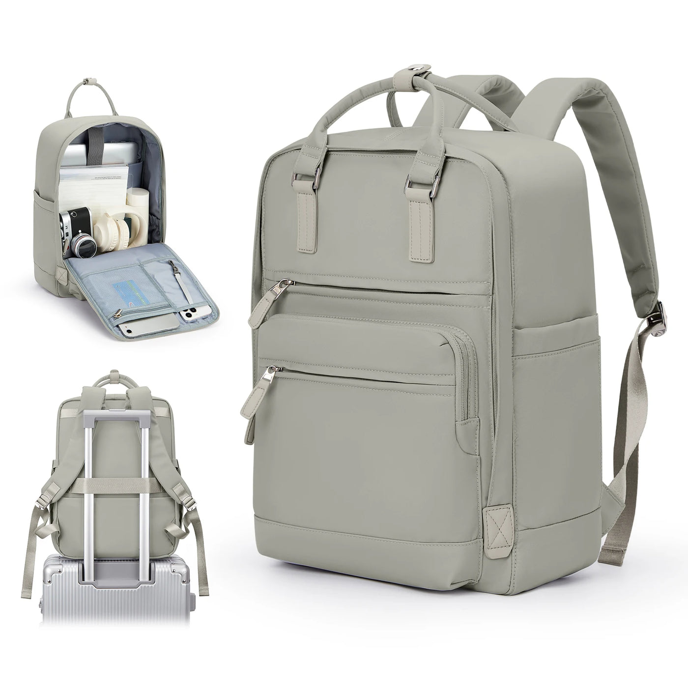 Girl's School Bag Laptop Backpacks Women's Commuter Nylon Informal Backpack, Casual Youth School Bookbag 2024 College Backpack