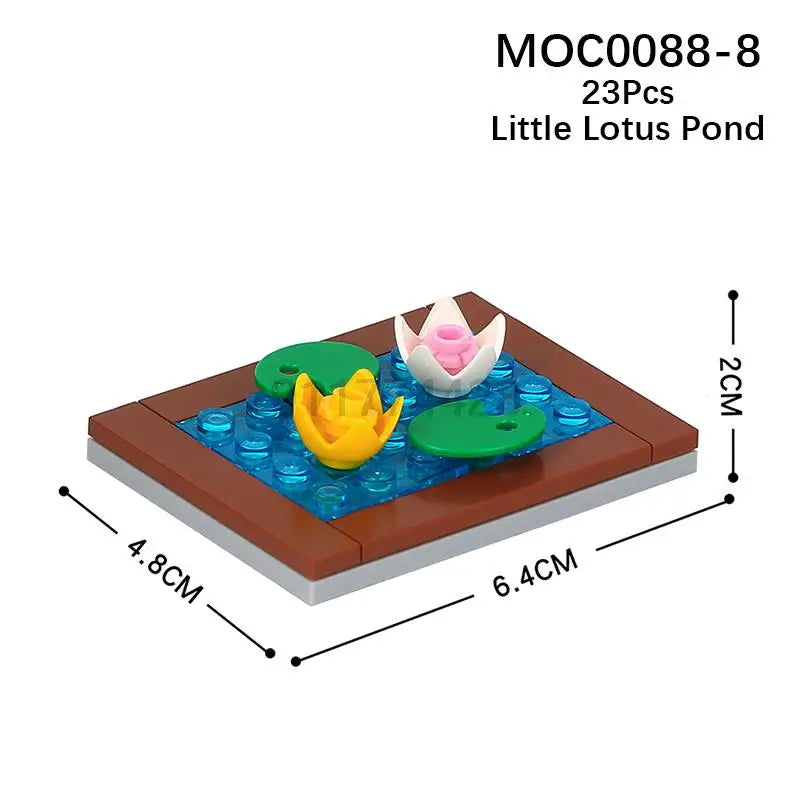 MOOXI City farm MOC Parts Figures Building Blocks Set Plant Tree Leaf Flower Grass Garden Model Friends Bricks Toys For Children