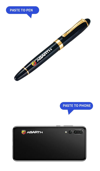 3D Metal Car Interior Dekoration Stickers Badges Auto Styling Decals For Abbas Abarth Punto 124/125/500 Stilo Ducato Car