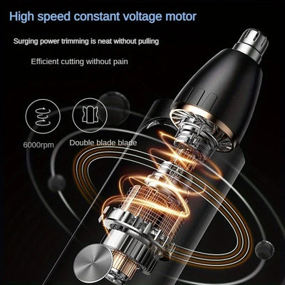 Nose Hair Trimmer Facial Hair Trimmer Beard Hair Trimmer Rechargeable Male Female Electric Nose Hair Trimmer USB Charging Mode