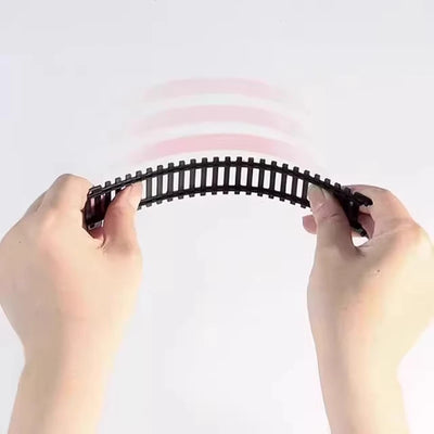 Classical Railway Freight Train Toy Electric Christmas Train Track Set with Light Tracks Model Toys for Kids Gift Children