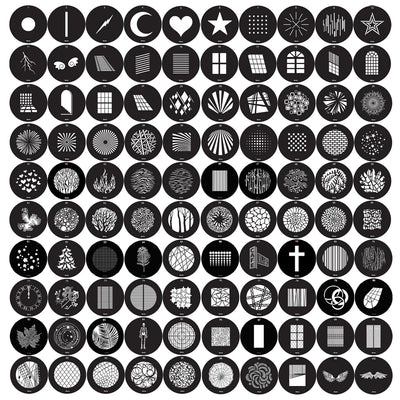 20PCS 86MM 66MM GOBO Bones Bar Heart Moon Skulls Bat Swing Halloween Interior Photo Wedding Portrait Children's Photography SA-P