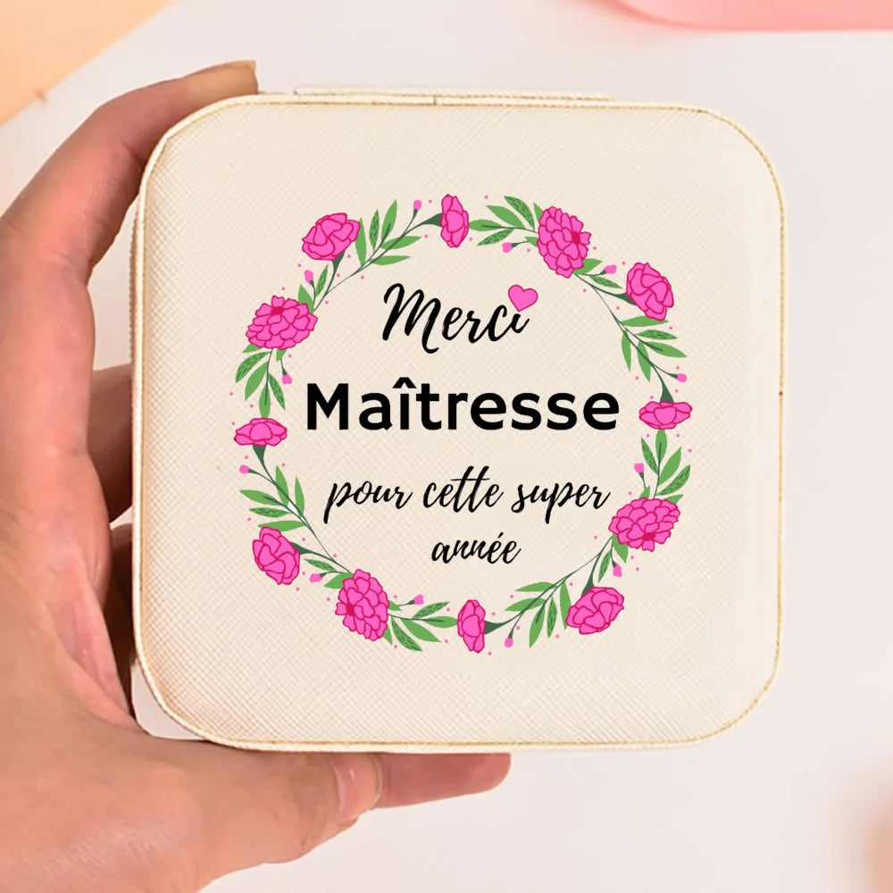 Thank You Mistress for This Great Year Jewelry Organizer Teacher's Day Gift for Her Garland Alphabet Jewelry Box Thanks teacher