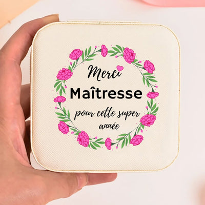 Thank You Mistress for This Great Year Jewelry Organizer Teacher's Day Gift for Her Garland Alphabet Jewelry Box Thanks teacher