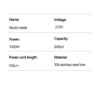 Electric Kettle 800ml Gooseneck Hand Brew Coffee Pot Thermo Pot 304 Stainless Steel Teapot Smart Temperature-Control Water Jug