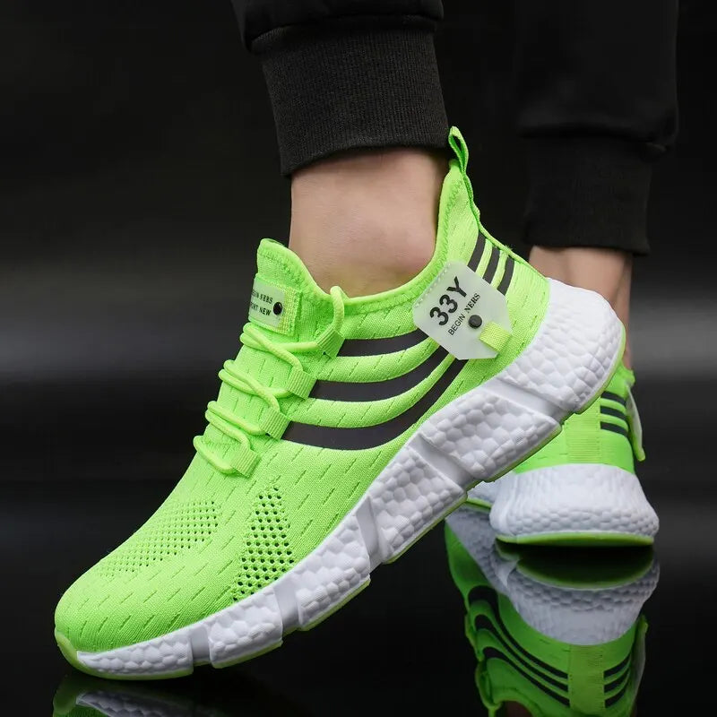 Men Casual Sport Shoes Breathable Lightweight Sneakers Outdoor Mesh Black Running Shoes Athletic Jogging Tenis Walking Shoes - The world bestselling 