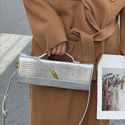 Large Capacity Women's Handbag Fashion Crocodile Pattern Square Bag Lady Purse Shoulder Messenger Bag Female Casual Tote Bag