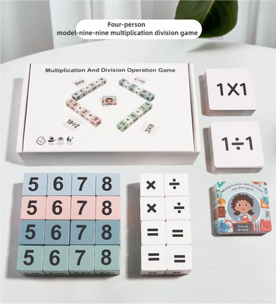 Montessori Wooden Double Player Multiplication and Division Game Kids 24 Point Game Teaching Aids Educational Toys For Children