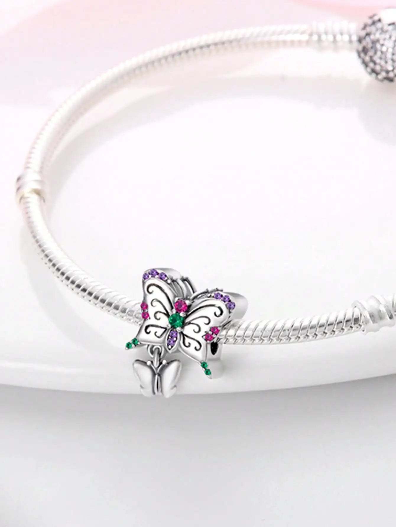 Cute little bear mouse  snowman Beads Charm Silver Plated Fit Charms Silver 925 Original Bracelet for Jewelry Making DIY Charm