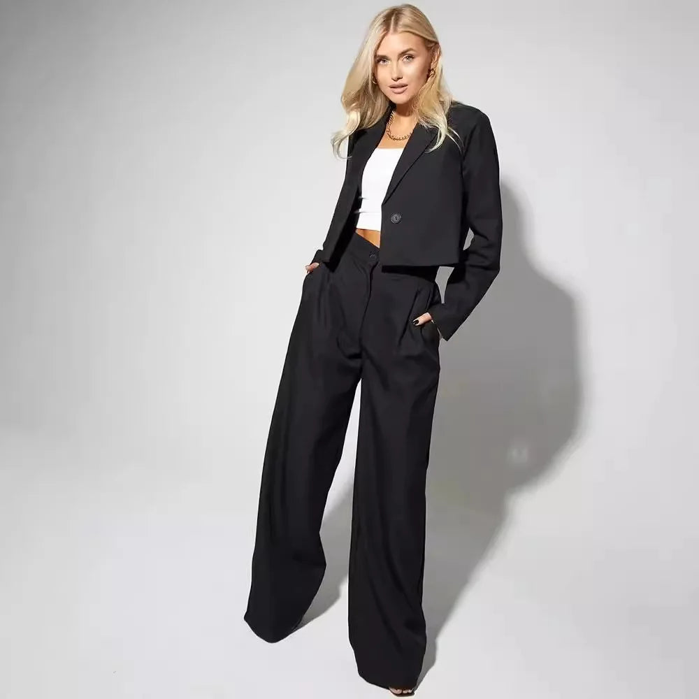Women's Clothing 2025 Autumn New Fashion Casual Short Small Suit Slim Fit Trousers Women's Suit Костюм Женский Летний - The world bestselling 