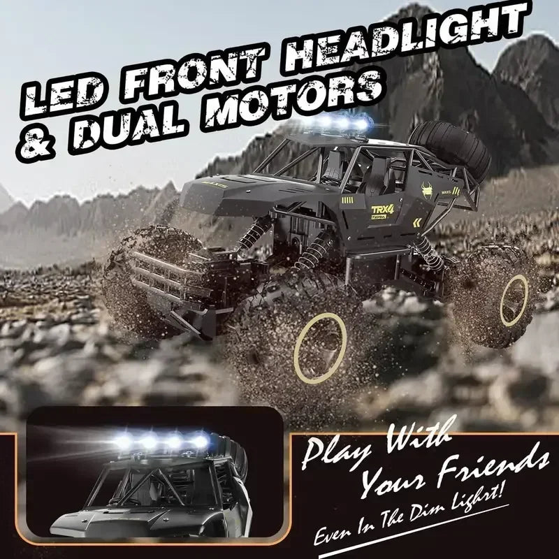 New 4WD RC Car 1:12 Off Road 4x4 Remote Control Cars Radio Buggy Truck Racing Drift with Led Lights Toys Gift for Children Adult
