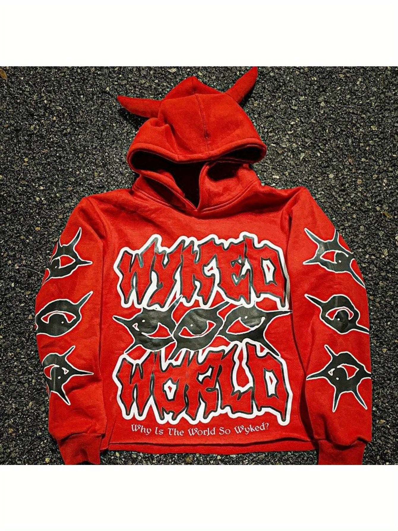 Men'S & Women'S Neon Green Hoodie - Funny Graphic Pullover Sweatshirt with Horn Hat, Loose Fit Streetwear for Cosplay, Themed Events - Harajuku Y2K Fashion Sweater, Casual Wear, Bold Print, Comfortable Fabric, Unisex Clothing - The world bestselling 